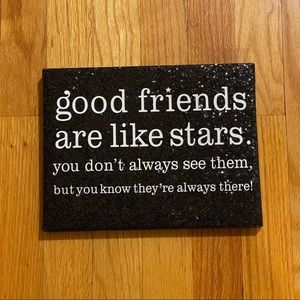 Friendship Sparkly, Glittery, Black Poster